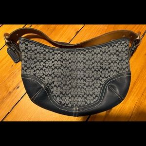 Vintage Coach Signature Style Hobo Shoulder Bag